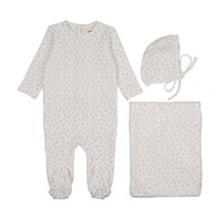 Velour Cherry printed three piece set