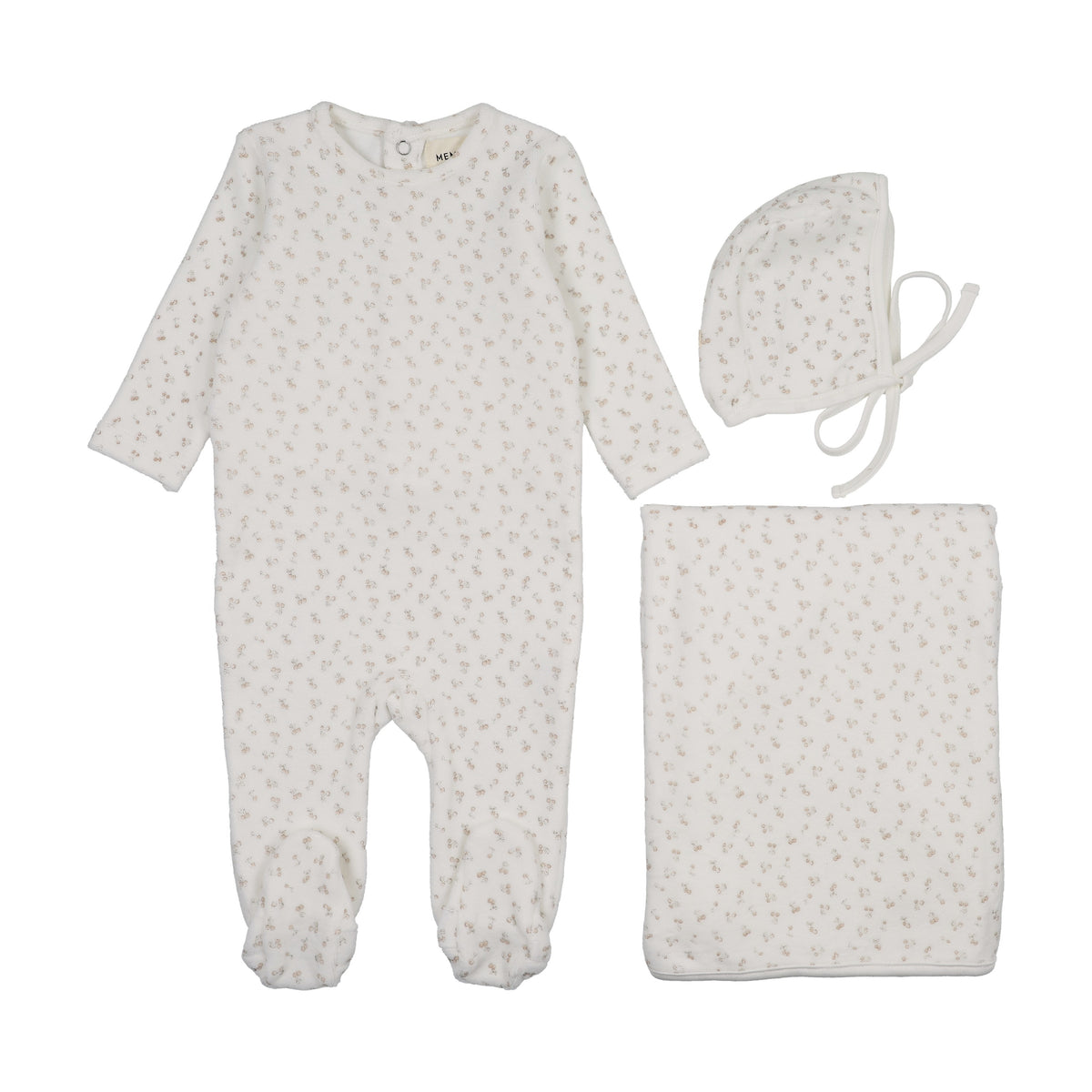 Velour Cherry printed three piece set-2