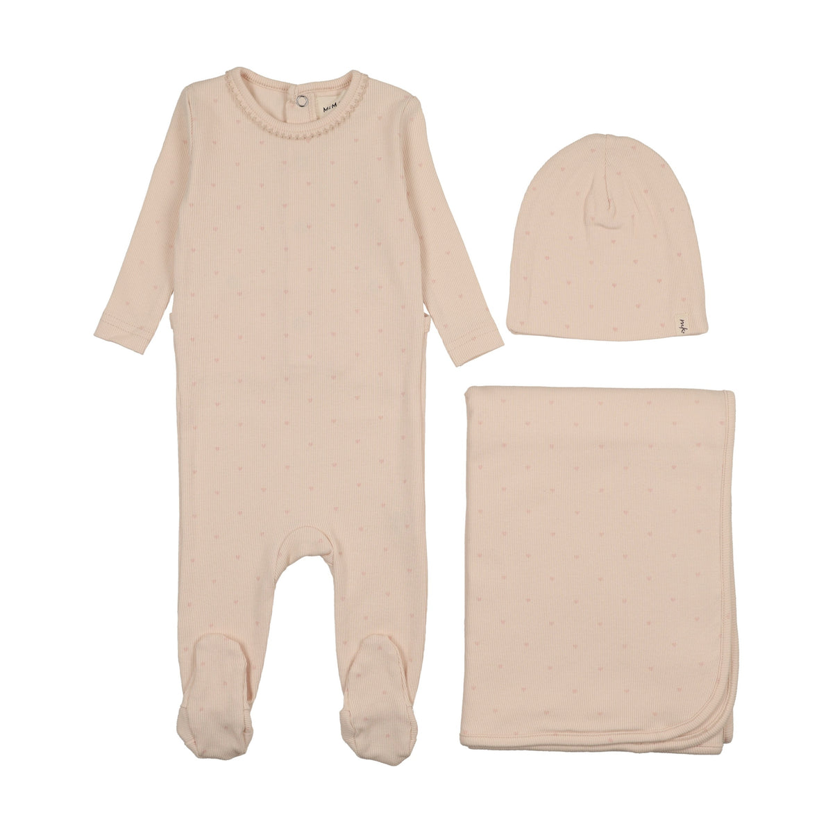 Heart printed three piece set-1