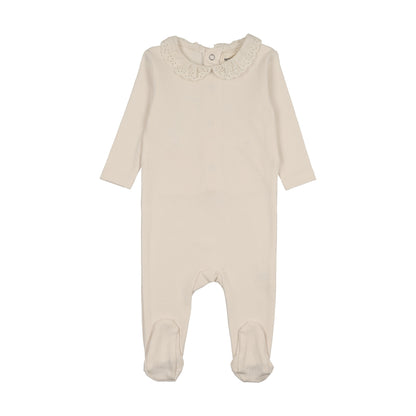 Lace collar footie