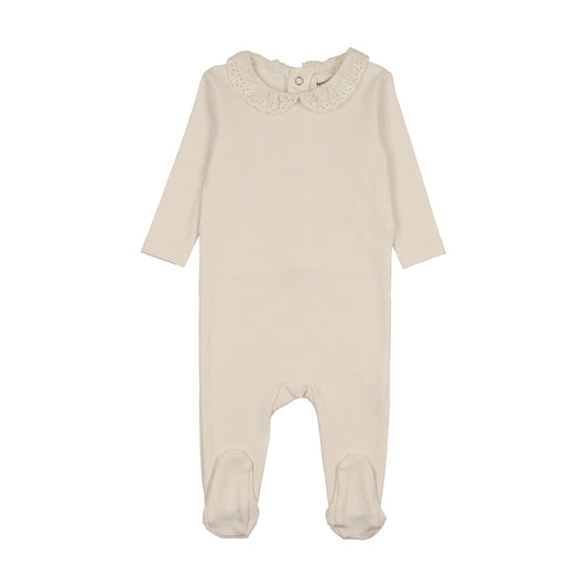 Lace collar footie