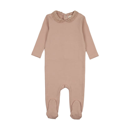 Lace collar footie