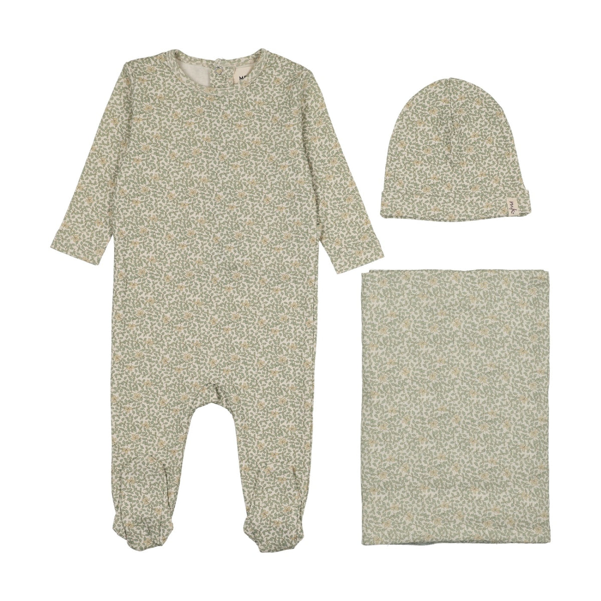 Leaf print three piece set-1