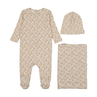 Leaf print three piece set