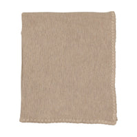 Embroidered edge knit Blanket