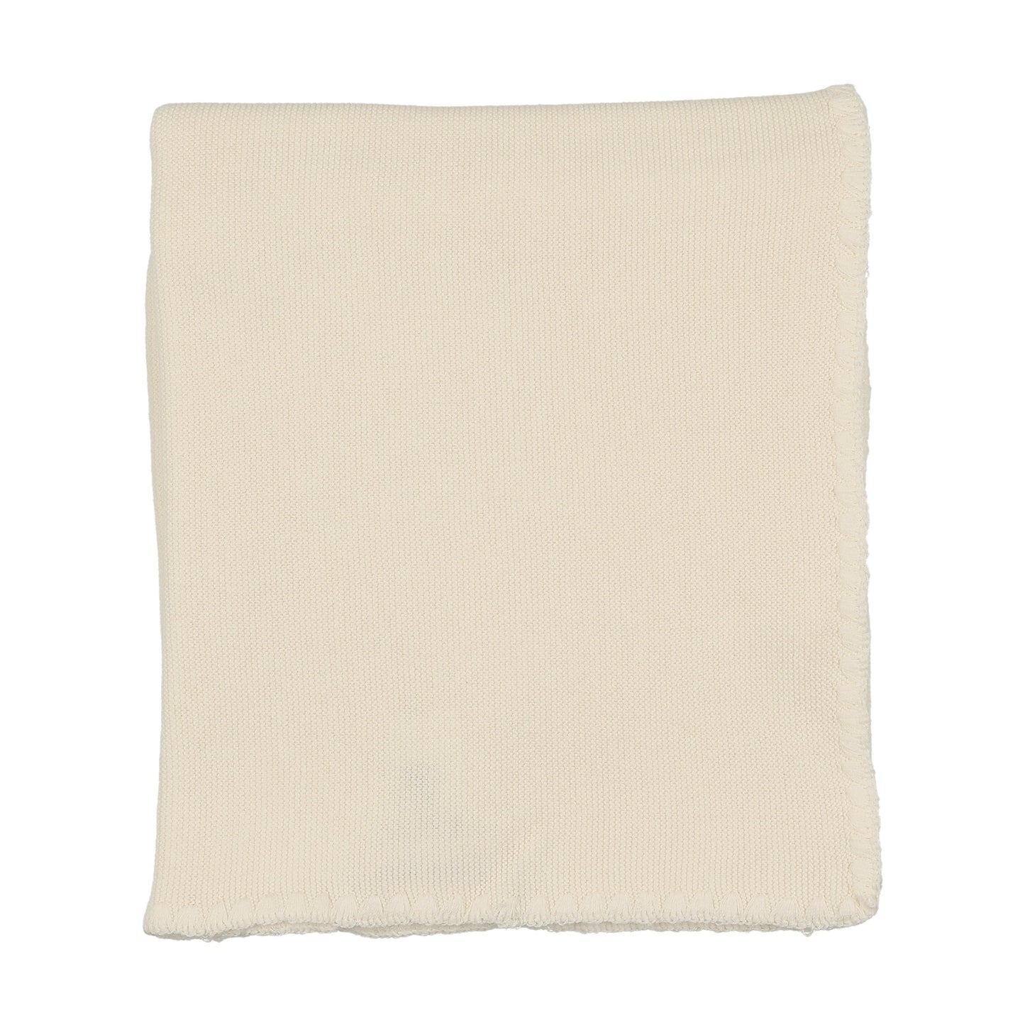 Embroidered edge knit Blanket