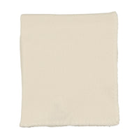 Embroidered edge knit Blanket