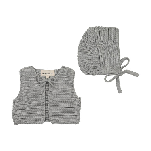 Knit Crop Vest + Bonnet