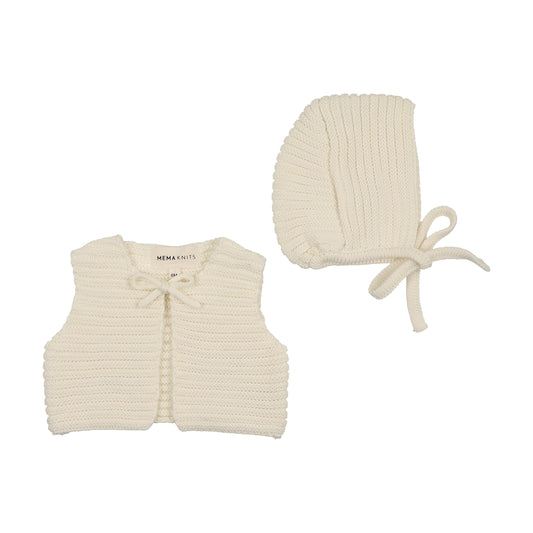 Knit Crop Vest + Bonnet