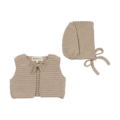 Knit Crop Vest + Bonnet