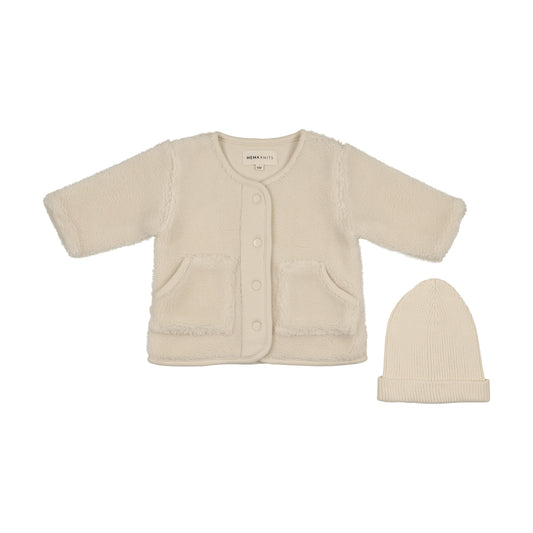 Sherpa Jacket + Beanie