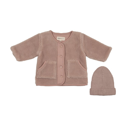 Sherpa Jacket + Beanie
