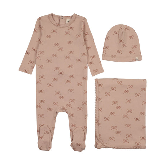 Bow print three piece set
