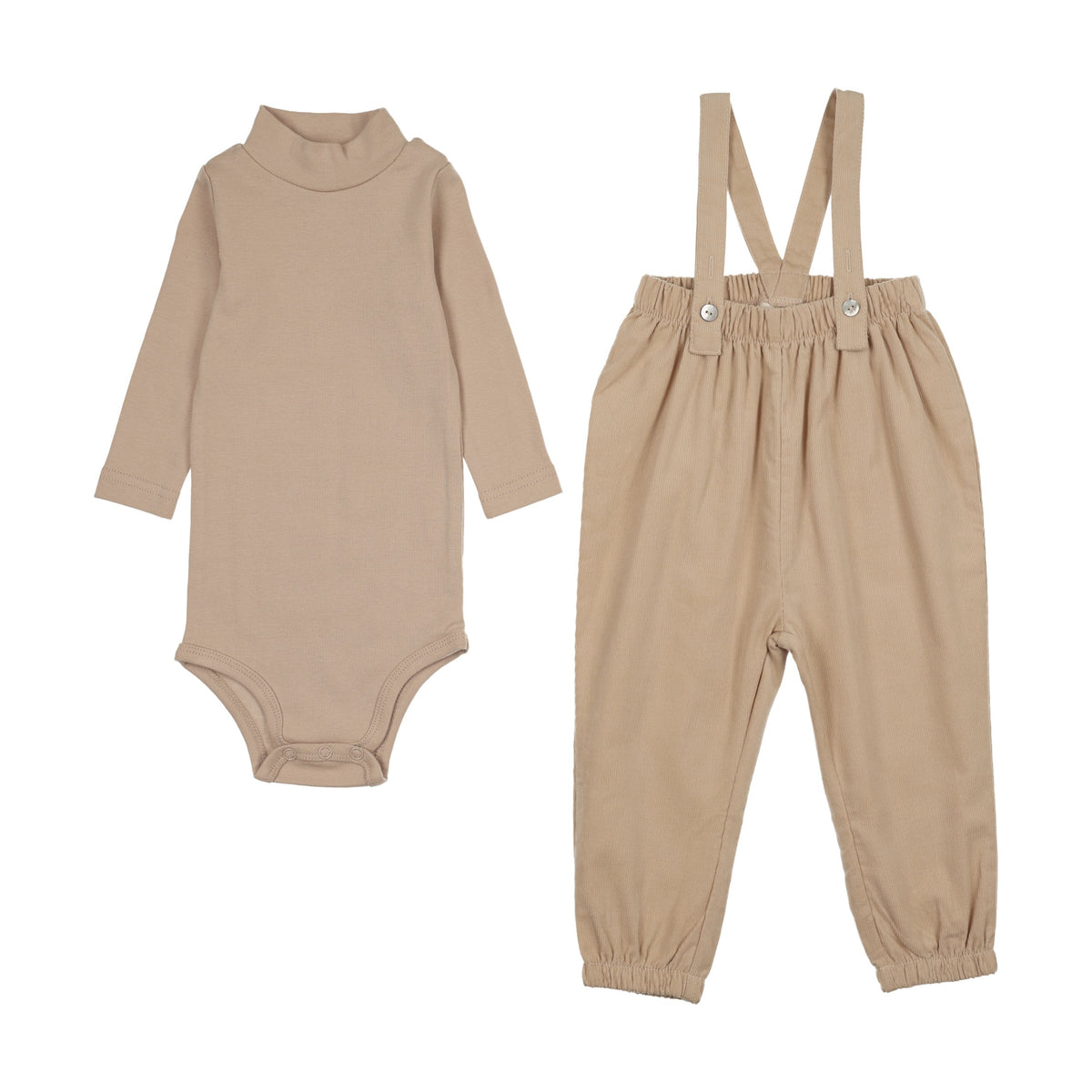 Corduroy romper + T-shirt set-5