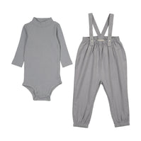 Corduroy romper + T-shirt set