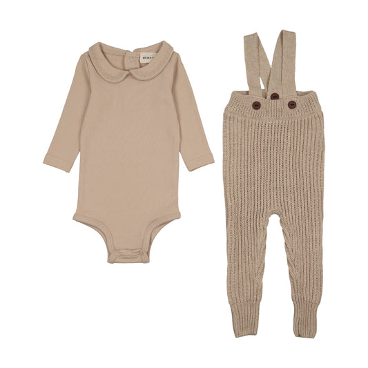 Knit Overall + Onesie set