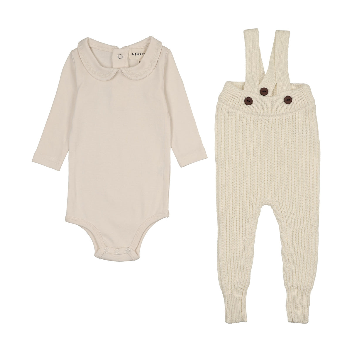 Knit Overall + Onesie set-4