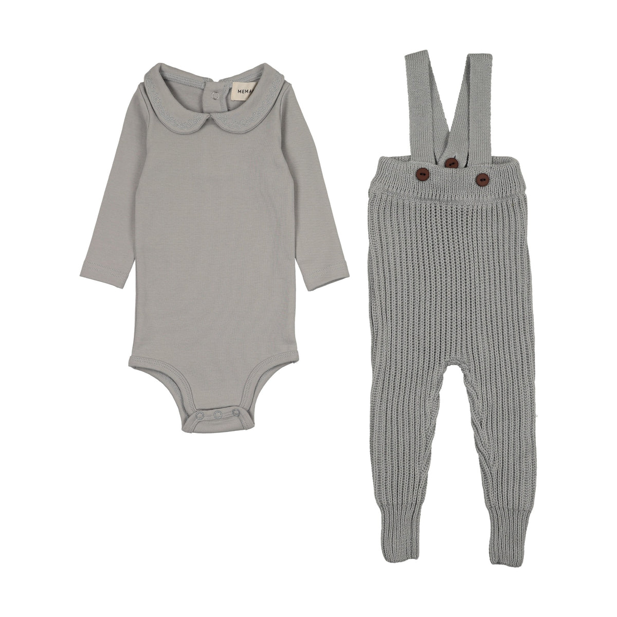 Knit Overall + Onesie set-5