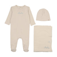 French Terry embroidered Bebe three piece set
