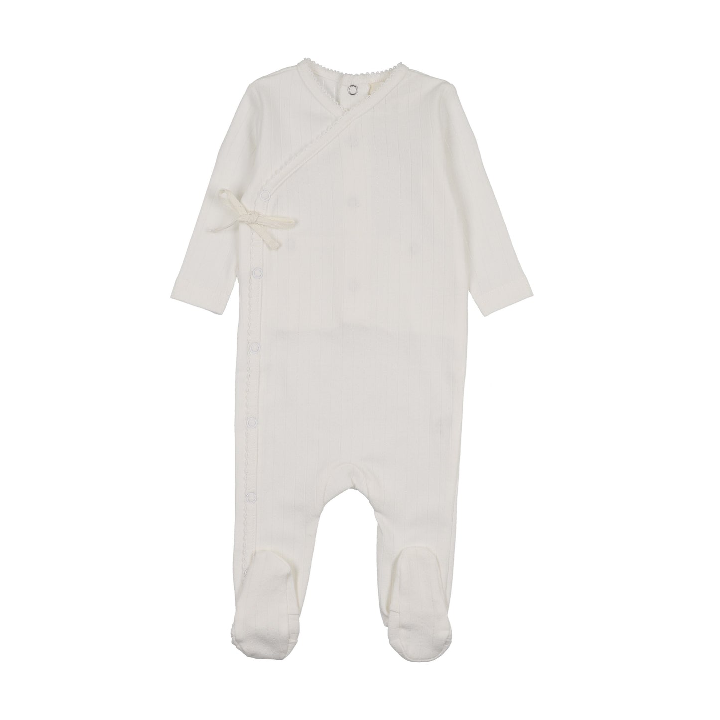 POINTELLE MOCK WRAP FOOTIE