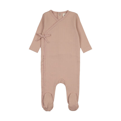 POINTELLE MOCK WRAP FOOTIE