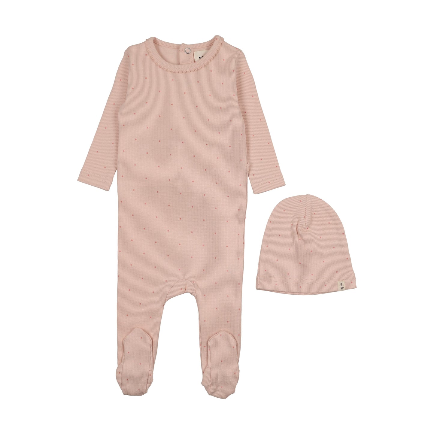 POLKA DOT FOOTIE + BEANIE