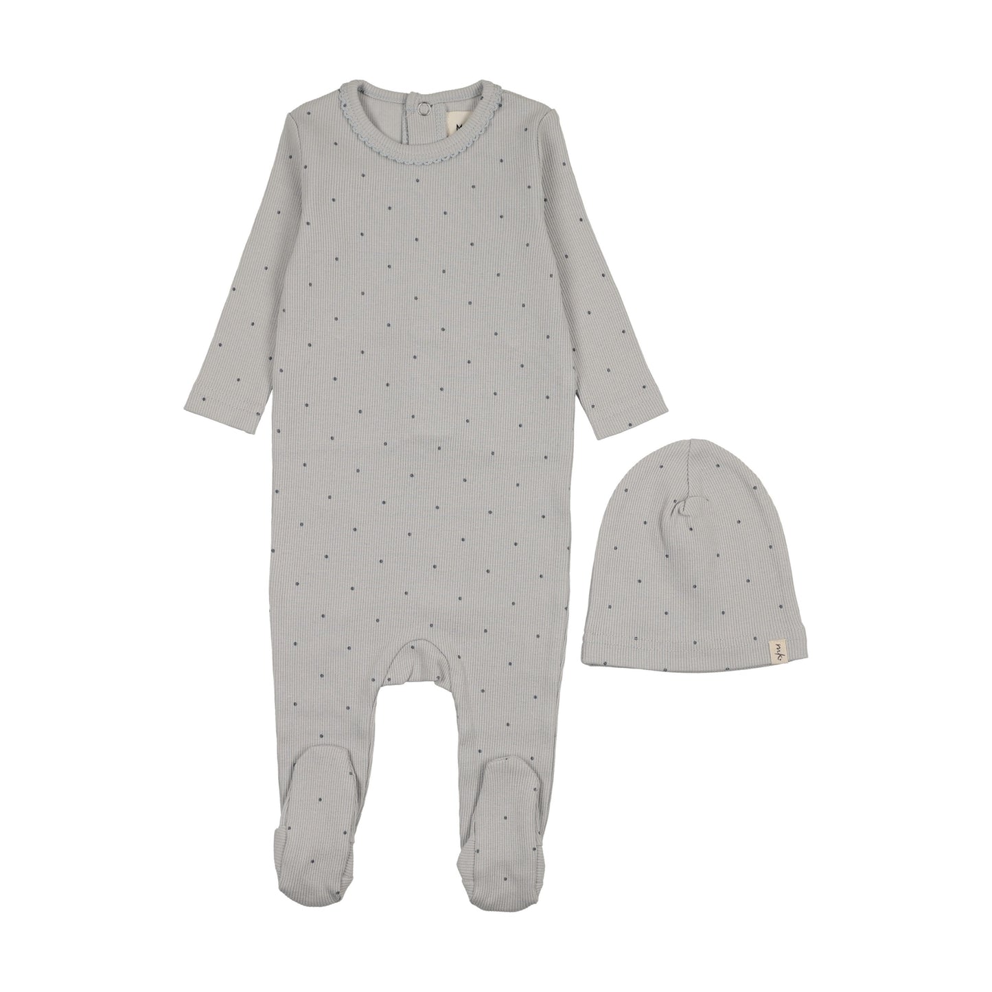 POLKA DOT FOOTIE + BEANIE
