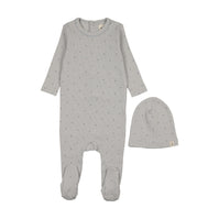 POLKA DOT FOOTIE + BEANIE