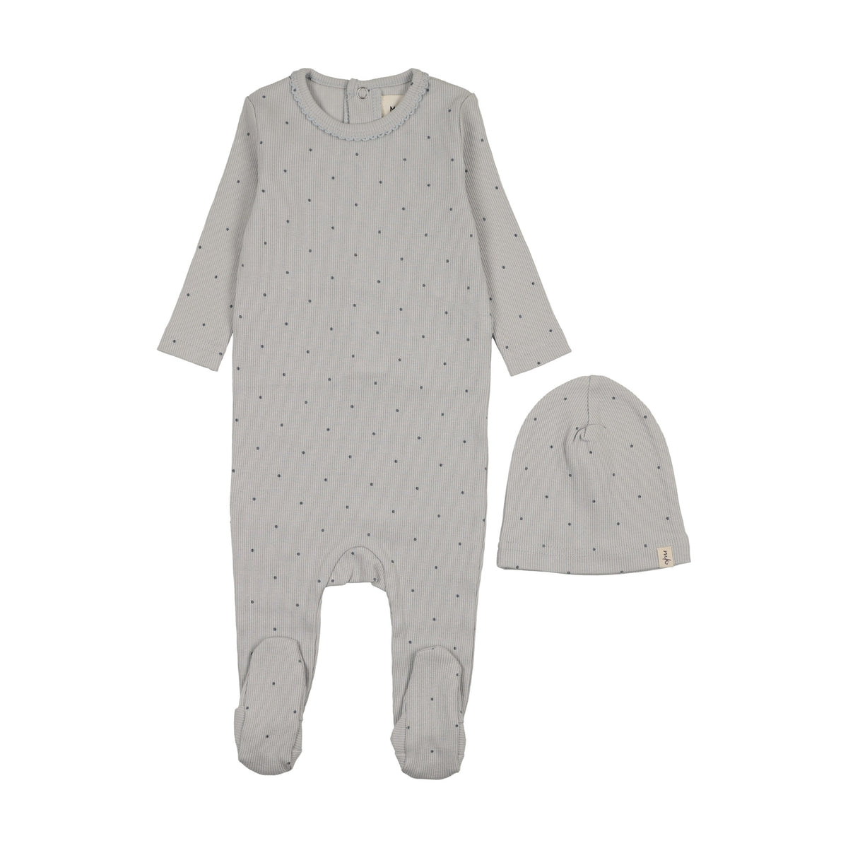 POLKA DOT FOOTIE + BEANIE-2