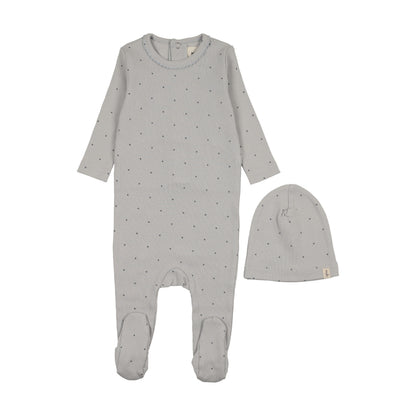 POLKA DOT FOOTIE + BEANIE