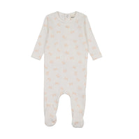 BOW PRINT POINTELLE FOOTIE
