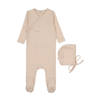 POINTELLE FOOTIE + BONNET