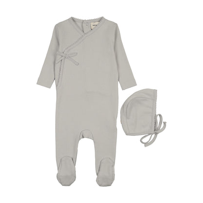 POINTELLE FOOTIE + BONNET