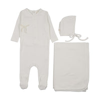 POINTELLE FOOTIE THREE PIECE SET