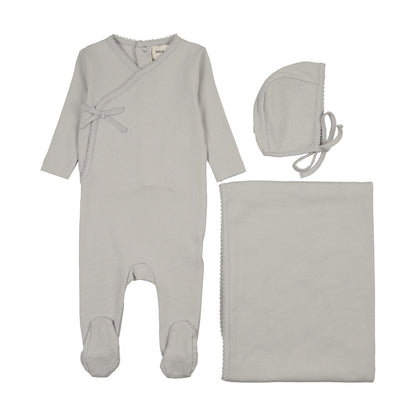 POINTELLE FOOTIE THREE PIECE SET