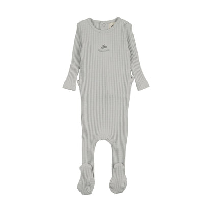 EMBROIDERED TEXTURED FOOTIE