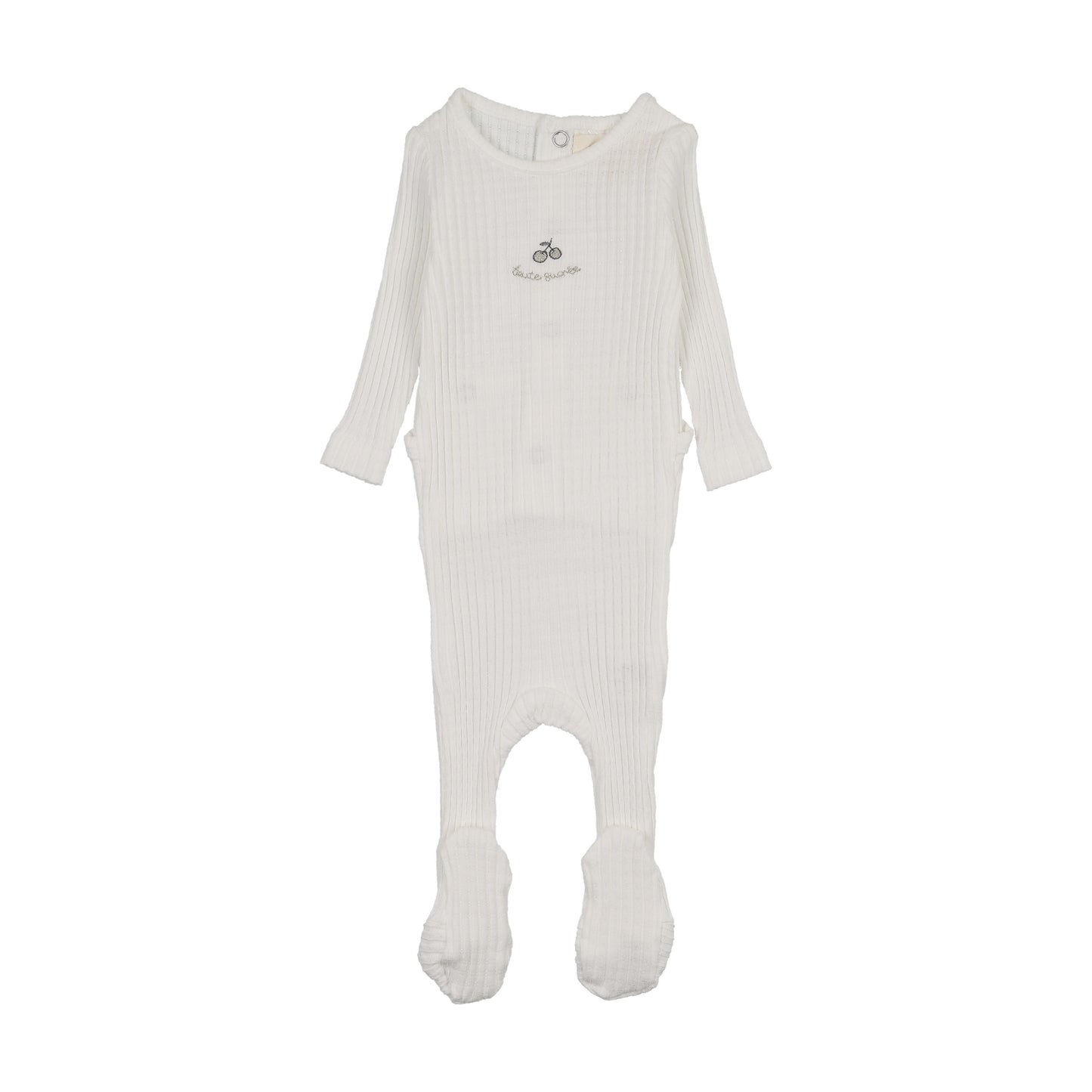 EMBROIDERED TEXTURED FOOTIE