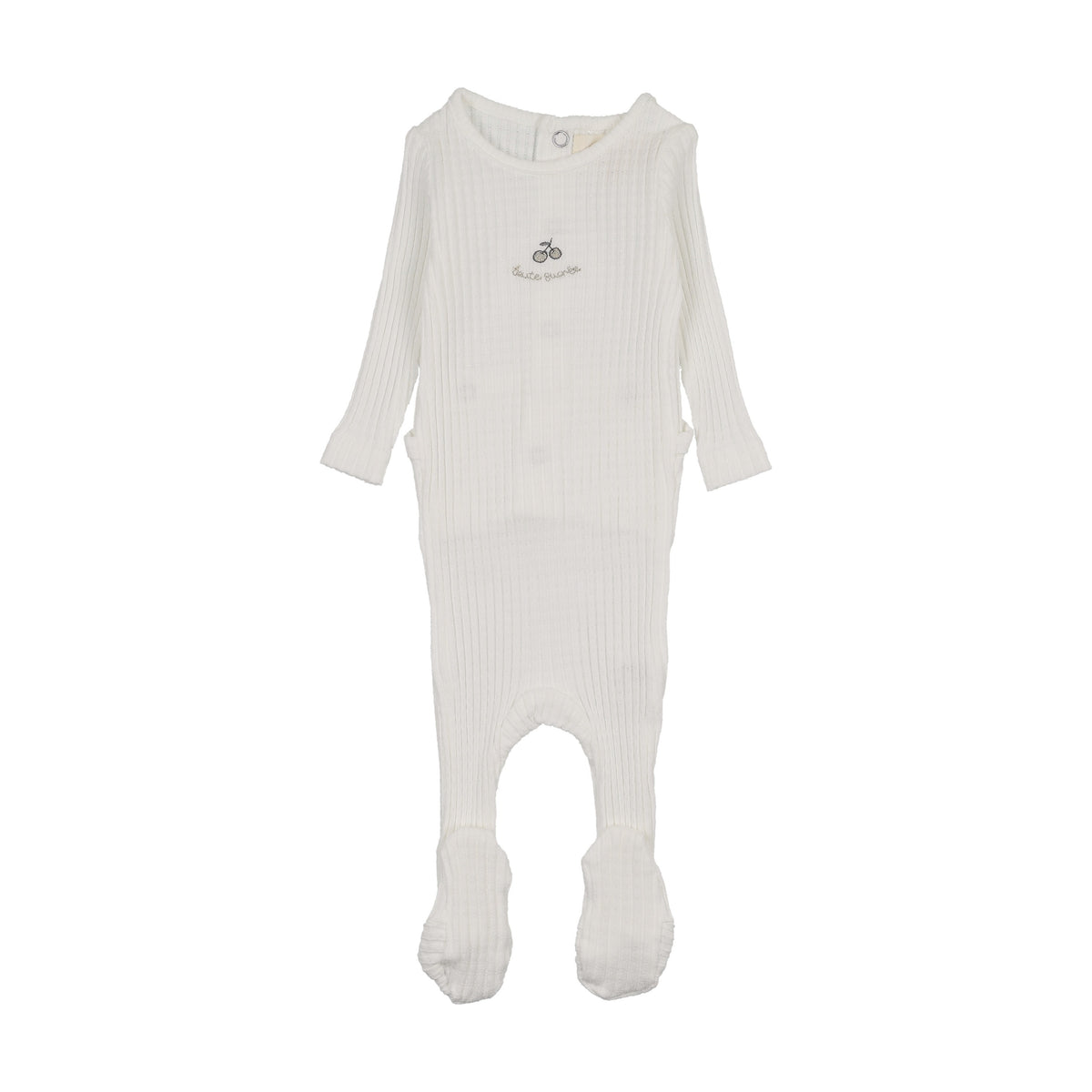 EMBROIDERED TEXTURED FOOTIE-2