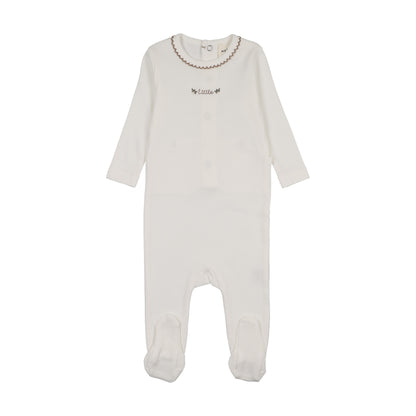 FLORAL EMBROIDERY FOOTIE