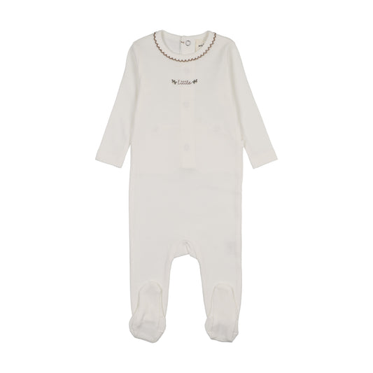 FLORAL EMBROIDERY FOOTIE
