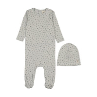 FLORAL PRINT SNAP BACK FOOTIE + BEANIE