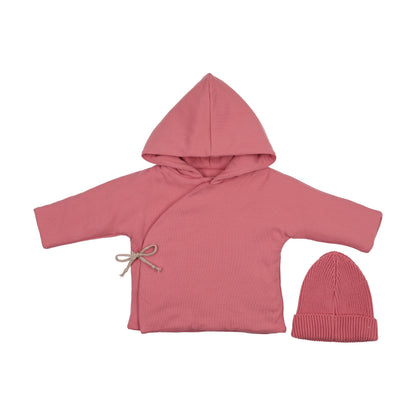 QUILTED JACKET + KNIT BEANIE