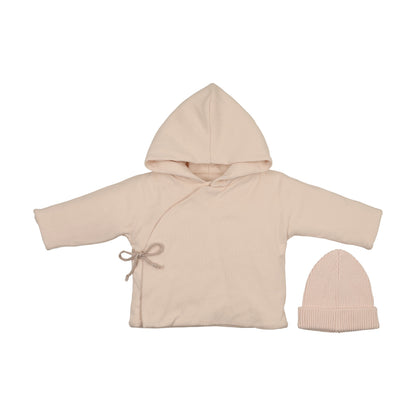 QUILTED JACKET + KNIT BEANIE