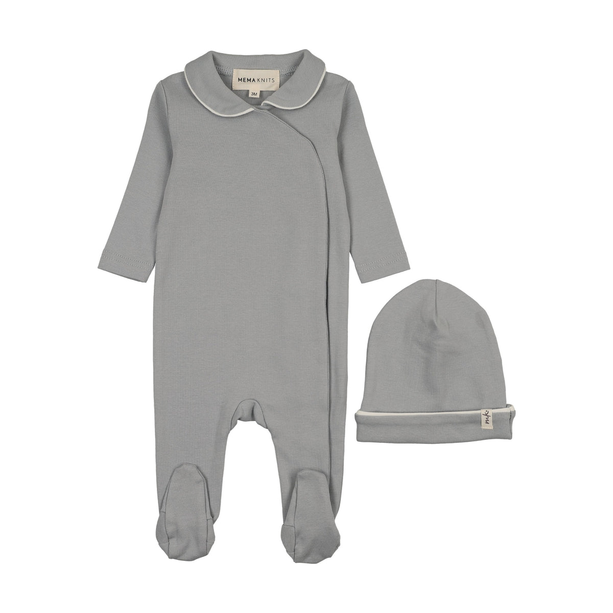 TRIMMED COLLAR FOOTIE + BEANIE-3