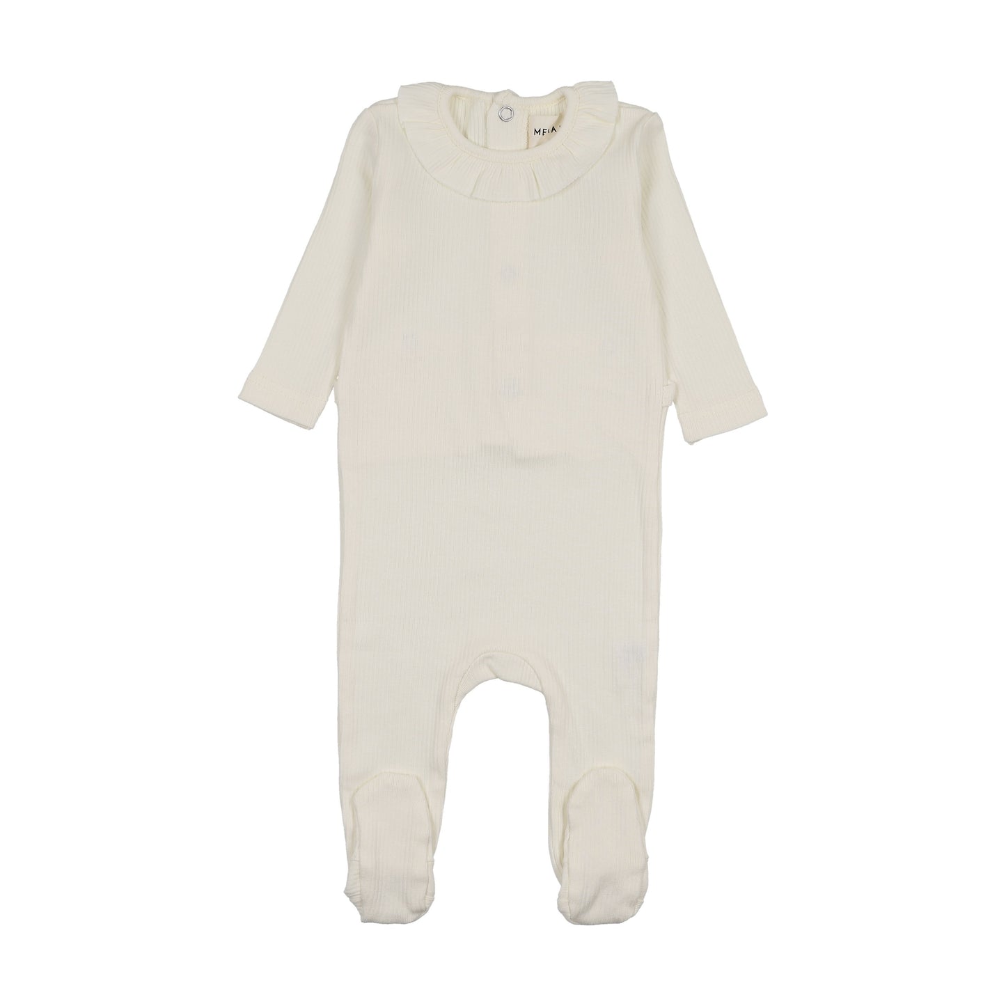 RIB RUFFLE COLLAR FOOTIE