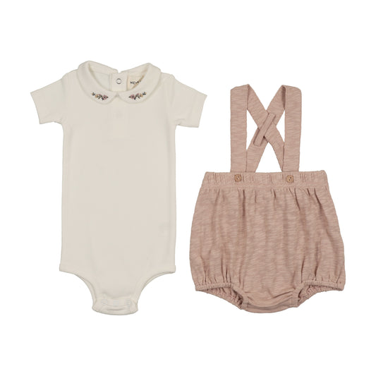 SHORT OVERALL + ONESIE SET