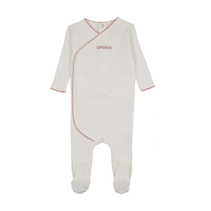 AMOUR EMBROIDERED FOOTIE