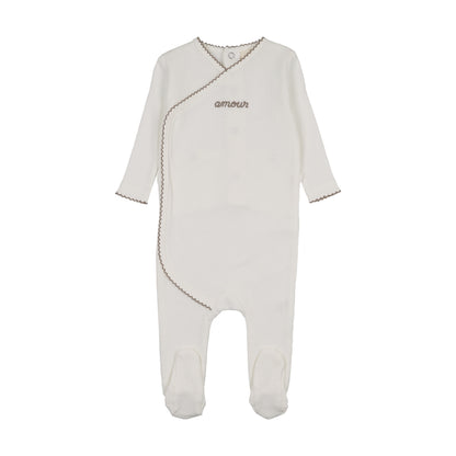 AMOUR EMBROIDERED FOOTIE