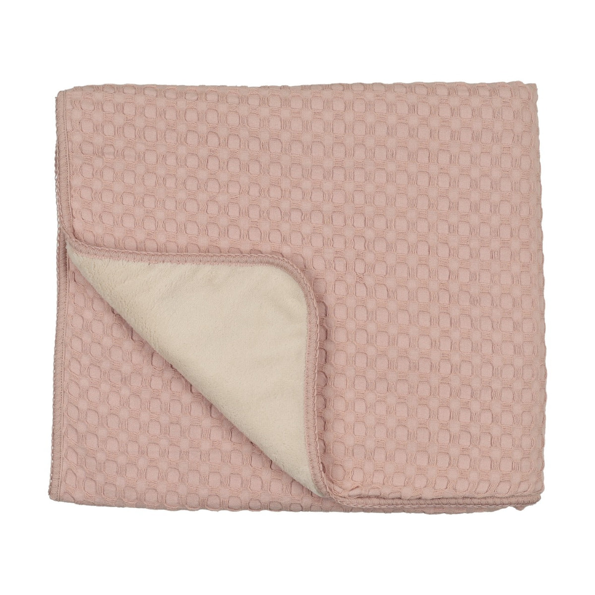 WAFFLE/ FUR BLANKET-2