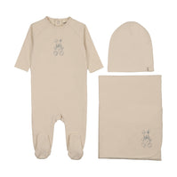 VINTAGE BUNNY PRINT THREE PIECE SET - (MAW26-11-3PC)